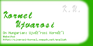 kornel ujvarosi business card